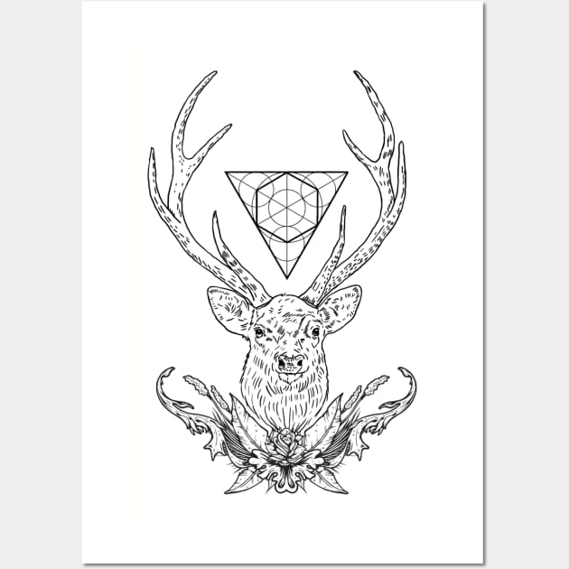 Saint Deer Wall Art by Up_Design